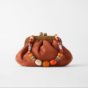 ZARA | FLECKED FABRIC CLASP BAG